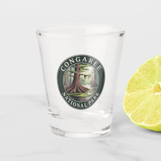 Nationaal park Congaree Shot Glas (Voorkant)