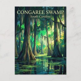 Nationaal park Congaree South Carolina Briefkaart