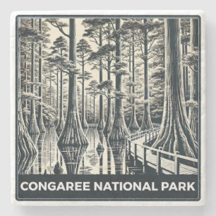 Nationaal park Congaree Stenen Onderzetter