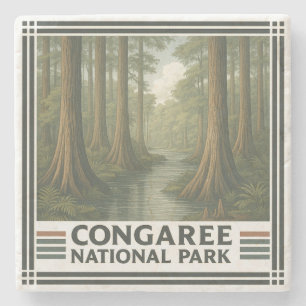 Nationaal park Congaree Stenen Onderzetter