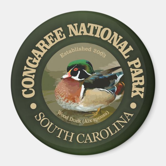 Nationaal park Congaree (Wood Duck) Magneet (Voorkant)
