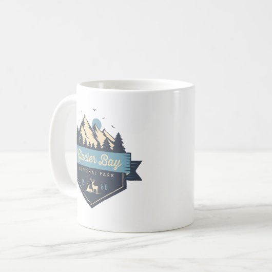 Nationaal park Cool Rustic Glacier Bay Koffiemok (Voorkant links)