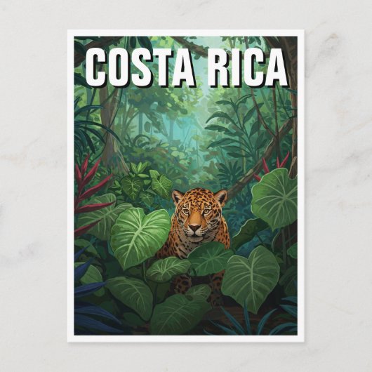 Nationaal park Corcovado Costa Rica Jaguar Briefkaart (Voorkant)