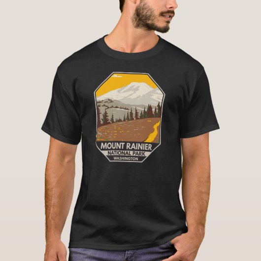 Nationaal park Cowlitz op Rainier T-shirt (Voorkant)