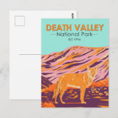 Nationaal park Coyote - Death Valley  Briefkaart (Voorkant / Achterkant)