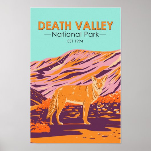 Nationaal park Coyote - Death Valley  Poster (Voorkant)
