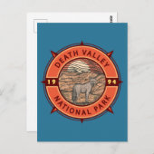 Nationaal park Coyote Retro Compass Death Valley Briefkaart (Voorkant / Achterkant)