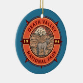 Nationaal park Coyote Retro Compass Death Valley Keramisch Ornament (Rechts)