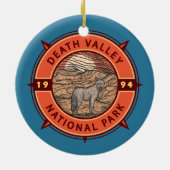Nationaal park Coyote Retro Compass Death Valley Keramisch Ornament (Achterkant)