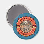 Nationaal park Coyote Retro Compass Death Valley Magneet (Voorkant / Achterkant)