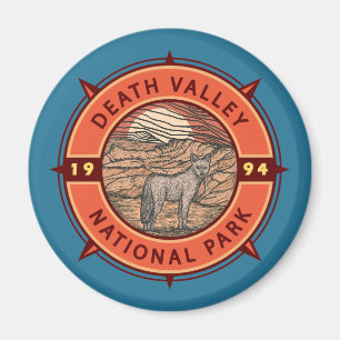 Nationaal park Coyote Retro Compass Death Valley Magneet