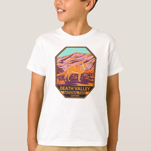 Nationaal Park Coyote Vintage T-Shirt (Voorkant)