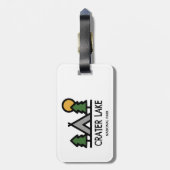 Nationaal park Crater Lake Bagagelabel (Achterkant verticaal)