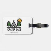 Nationaal park Crater Lake Bagagelabel (Achterkant horizontaal)