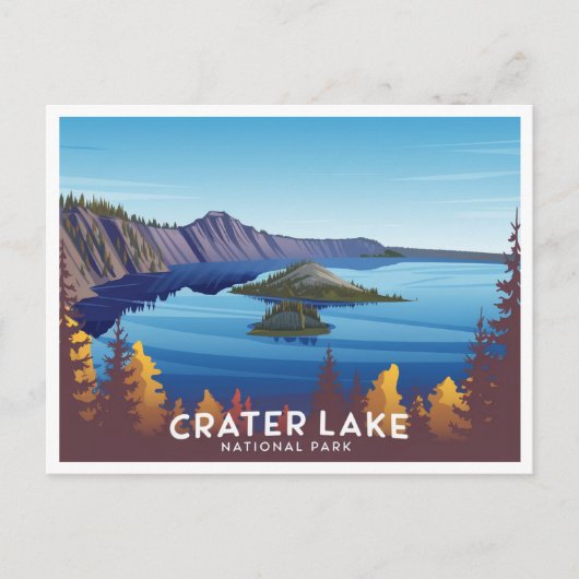 Nationaal park Crater Lake Briefkaart (Voorkant)