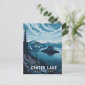 Nationaal park Crater Lake: een blauwe oase Briefkaart (Staand voorkant)