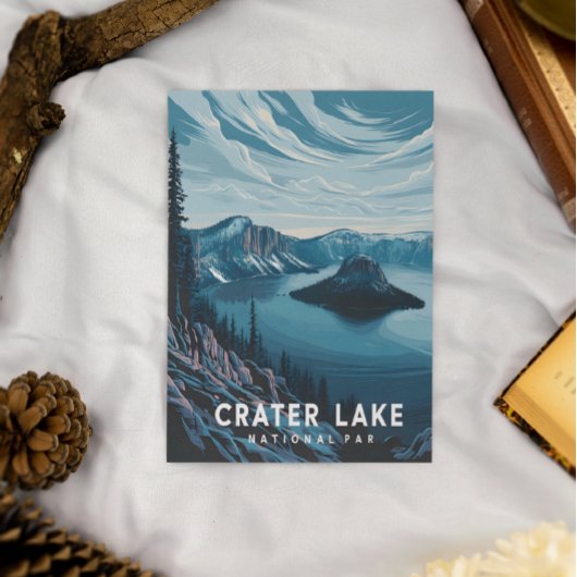 Nationaal park Crater Lake: een blauwe oase Briefkaart