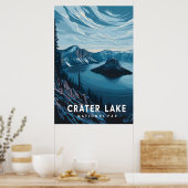 Nationaal park Crater Lake: een blauwe oase Poster (Keuken)