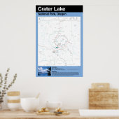 Nationaal Park Crater Lake Grote Poster (Keuken)