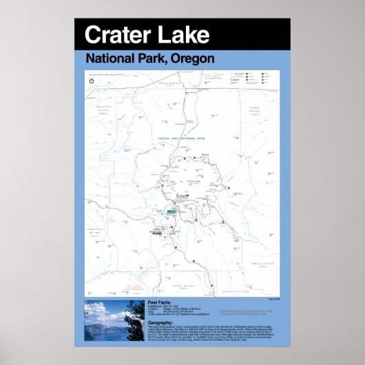 Nationaal Park Crater Lake Grote Poster (Voorkant)