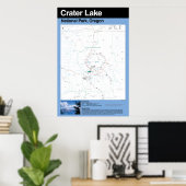 Nationaal Park Crater Lake Grote Poster (Thuiskantoor)