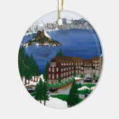 Nationaal park Crater Lake Keramisch Ornament (Links)