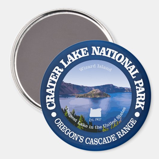 Nationaal park Crater Lake Magneet (Voorkant / Achterkant)