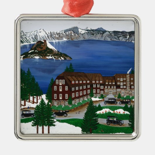 Nationaal park Crater Lake Metalen Ornament (Voorkant)