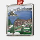 Nationaal park Crater Lake Metalen Ornament (Links)