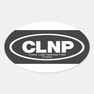 Nationaal park Crater Lake Ovale Sticker