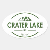 Nationaal park Crater Lake Ovale Sticker (Voorkant)