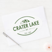Nationaal park Crater Lake Ovale Sticker (Envelop)