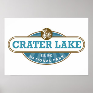 Nationaal park Crater Lake Poster