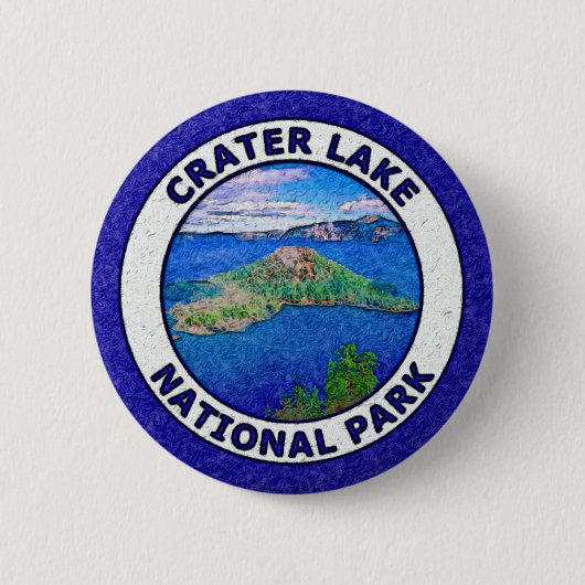 Nationaal park Crater Lake Ronde Button 5,7 Cm (Voorkant)
