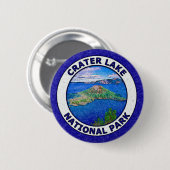 Nationaal park Crater Lake Ronde Button 5,7 Cm (Voorkant /achterkant)