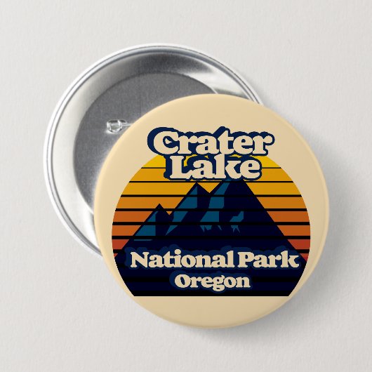 Nationaal park Crater Lake Ronde Button 7,6 Cm (Voorkant /achterkant)