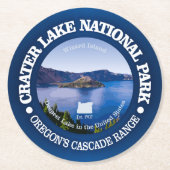 Nationaal park Crater Lake Ronde Kartonnen Onderzetter (Voorkant)