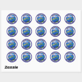 Nationaal park Crater Lake Ronde Sticker (Vel)