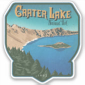Nationaal park Crater Lake Sticker (Voorkant)