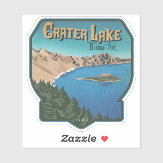 Nationaal park Crater Lake Sticker (Vel)