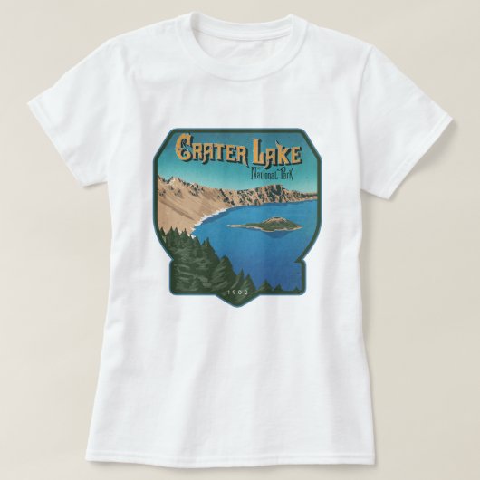 Nationaal park Crater Lake T-shirt (Design voorkant)