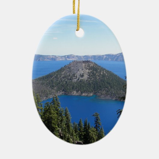 Nationaal park Crater Lake Tovenaar Island Vakanti Keramisch Ornament (Achterkant)