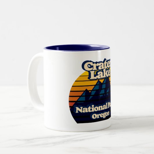 Nationaal park Crater Lake Tweekleurige Koffiemok (Voorkant links)