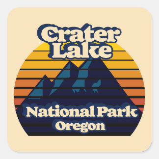 Nationaal park Crater Lake Vierkante Sticker