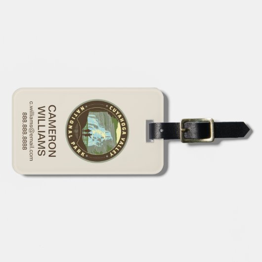 Nationaal park Cuyahoga Bagagelabel (Voorkant horizontaal)