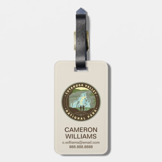 Nationaal park Cuyahoga Bagagelabel (Achterkant verticaal)