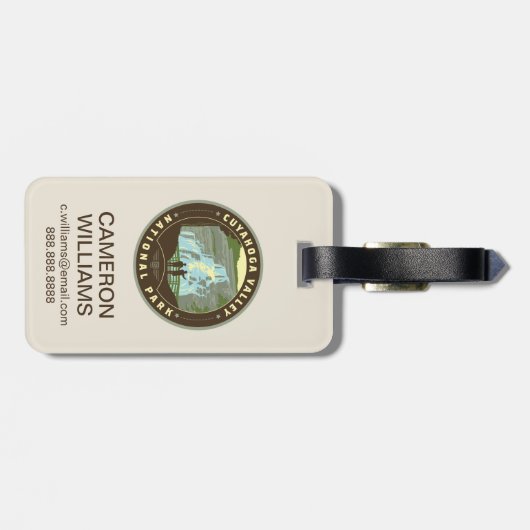 Nationaal park Cuyahoga Bagagelabel (Achterkant horizontaal)