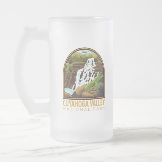 Nationaal Park Cuyahoga  Emblem Matglas Bierpul (Links)