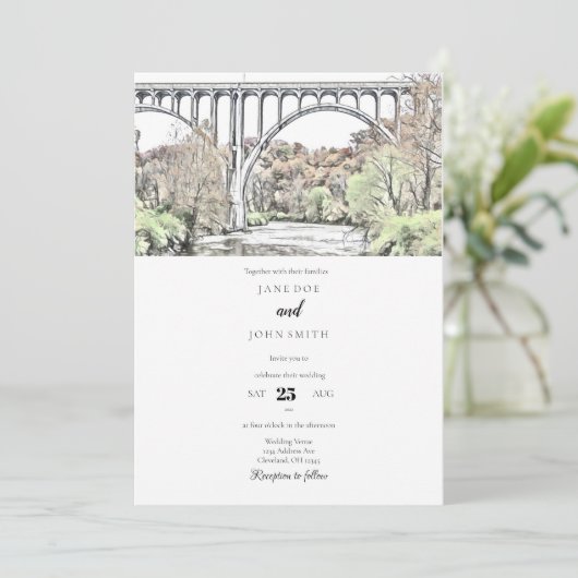 Nationaal park Cuyahoga - Uitnodiging tot bruiloft (Staand voorkant)