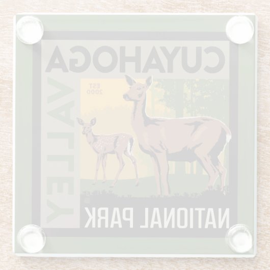 Nationaal park Cuyahoga Valley | Ohio Glazen Onderzetter (Achterkant)